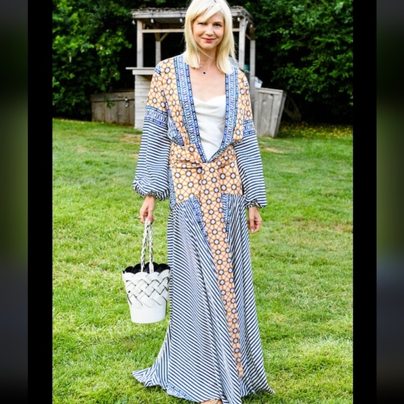 Silvia Tcherassi Mixed Print Silk Dress - Picture 10 of 10